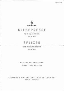 Siemens Splicer manual. Camera Instructions.